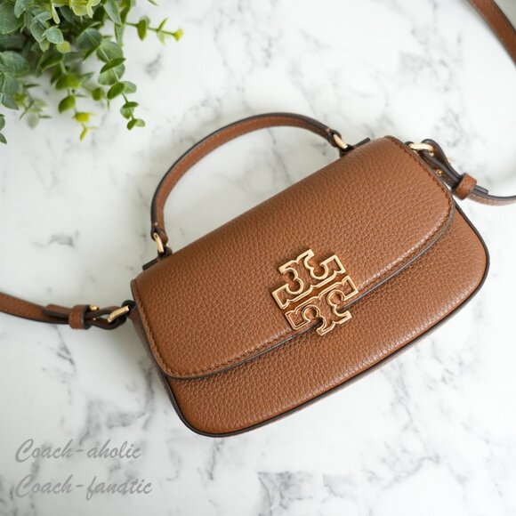 NWT Tory Burch Britten Mini Top Handle Crossbody in Moose - Picture 6 of 8